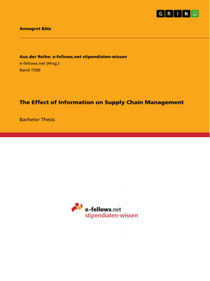 cover image of The Effect of Information on Supply Chain Management